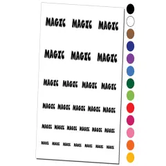 Magic Fun Text Temporary Tattoo Water Resistant Fake Body Art Set Collection Purple