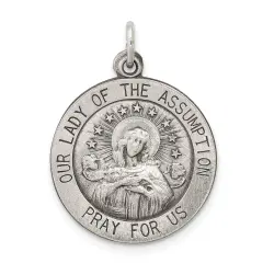 Sterling Silver Our Lady of The Assumption Medal