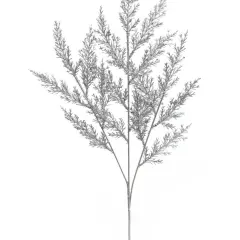 22" Silver GLITTER CEDAR SPRAY-48 Pieces