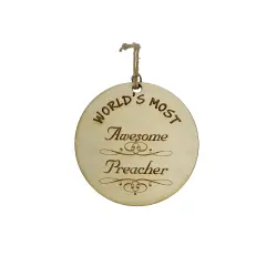 Worlds most Awesome Preacher - Ornament