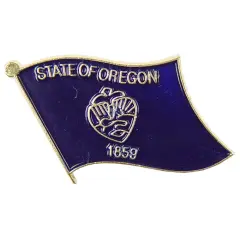 Oregon Flag Pin 1"