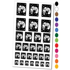 Fox Astronaut Floating in Space Temporary Tattoo Water Resistant Fake Body Art Set Collection Yellow