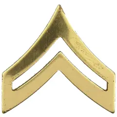 U.S. Army E4 Corporal Pin Gold Plated 1"