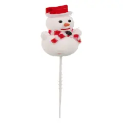 Set of 72 Artificial White Snowman Picks - Festive Holiday Accents for Gift Wrapping, Christmas Tree Decor, and Event Styling - 2024 Christmas Collection, Floral Home by Artificial Flowers