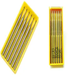 6 Jewelers Cone Burs Fig 5 Sz 016 & 6 Cone Cylinder Cross Cut Burs Fig 21 Sz 007