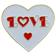 Love Heart Pin 1"