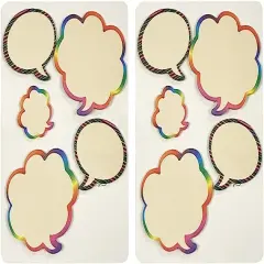 Wrapables Rainbow Thinking Bubble Sticky Notes (Set of 2)