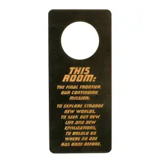 Door Hanger - This Room - Captain's Oath 9x4in Painted Wood Black