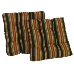 19-inch Squared Spun Polyester Tufted Dining Chair Cushion (Set of Two) - Lyndhurst Raven