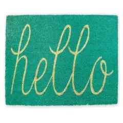 DII Aqua Hello Doormat