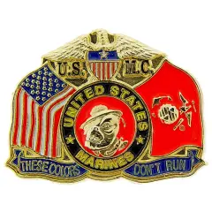 U.S.M.C. These Colors Don't Run Pin 1"