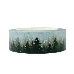 Wrapables Holographic Foil Washi Masking Tape Pine Trees in Snow