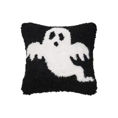 Cute Ghost Halloween Hooked Petite Mini Accent Pillow 8" x 8"