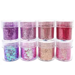 Wrapables Chunky Glitter for Hair Face Makeup Nail Art Decoration (8 Colors) Mystic