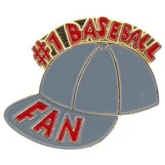 #1 Baseball Fan Pin 1"