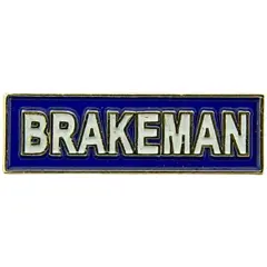 Railroad Train Brakeman Pin Blue 1"