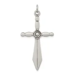 Sterling Silver Cross Charm Jewerly 38mm x 21mm