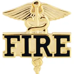EagleEmblems P02303 Pin-Fire,Caduceus (1'')