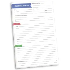 bloom daily planners Planning Pad, 6" x 9", Double Sided Meeting Notes, Neutral