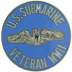 WWII U.S. Submarine Veteran Pin 1 1/2"