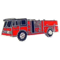 Pump Fire Truck Pin Red 1"