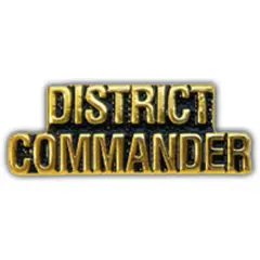 EagleEmblems P14201 PIN-Script,DIST.Commander (1'')