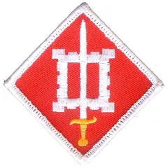 U.S. Army 18th Engineer Brigade Patch Red & White 3"