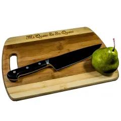 Mi Queso es su Queso Cutting Board 14''x9.5''x.5'' Bamboo CTCBTT14