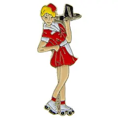 Car Hop Girl Pin 1"