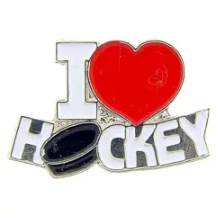 I Love Hockey Pin 1"