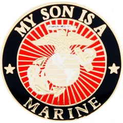 U.S.M.C. Logo My Son Is A Marine Pin 1"