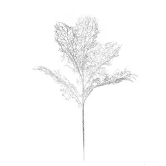 30" Silver Glitter Coral Fern Spray - Set of 24, Elegant Holiday Accents, Ideal for Christmas Decor & Floral Arrangements - Perfect for Home, Office - 2024 Christmas Collection, Floral Home by Artificial Flowers