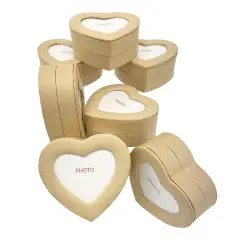 Value Pack of 36 Heart Photo Box - Small