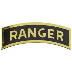  P12010 Pin-Army,Ranger,Tab,Mini (Gld/Blk) (.875'')