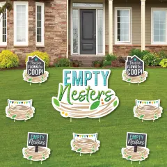Big Dot of Happiness Empty Nesters - Yard Sign and Outdoor Lawn Decorations - Empty Nest Party Yard Signs - Set of 8