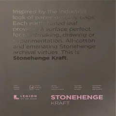 Stonehenge 100% Cotton Paper Pad 11"X14" 15 Sheets/Pkg-Kraft 250gsm