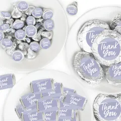 Big Dot of Happiness Purple Elegantly Simple - Guest Party Favors Candy Favor Sticker Kit - 304 Pieces