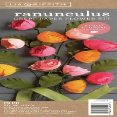 Lia Griffith Crepe Paper Flower Kit-Ranunculus