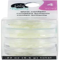 American Crafts Color Pour Mix-Ins 4/Pkg-Glow Glitter