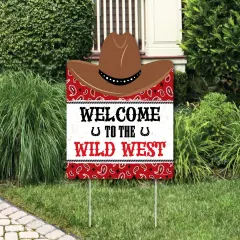 Big Dot of Happiness Western Hoedown - Party Decorations - Wild West Cowboy Party Welcome Yard Sign