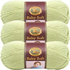 (Pack of 3) Lion Brand Baby Soft Yarn-Sweet Pea