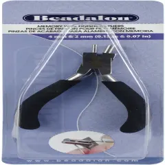 Beadalon Memory Wire Finishing Pliers-Silver With Black Handles
