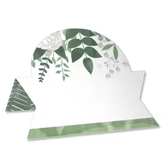Big Dot of Happiness Boho Botanical - Greenery Party Tent Buffet Card - Table Setting Name Place Cards - Set of 24