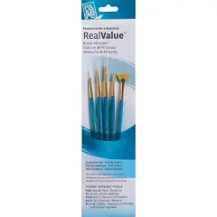 Princeton Synthetic Gold Taklon Real Value Brush Set-5/Pkg