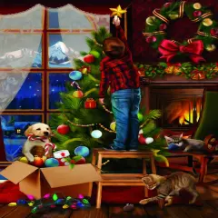 Sunsout The Final Touch 300 pc Christmas Jigsaw Puzzle 29716