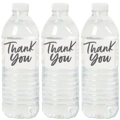 Big Dot of Happiness Champagne Elegantly Simple - Guest Party Favors Water Bottle Sticker Labels - Set of 20