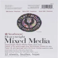 Strathmore 500 Series Heavyweight Mixed Media Pad 6"X8"-12 Sheets
