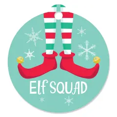 Big Dot of Happiness Elf Squad - Kids Elf Christmas and Birthday Party Favor Gift Tags (Set of 20)