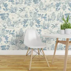 Pre-Pasted Wallpaper 2FT Wide Ancient Greece Mythical Toile Temple Mythology Creatures Minotaur Pegasus Medusa Centaur Custom Pre-pasted Wallpaper by Spoonflower