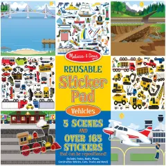Melissa & Doug Reusable Sticker Pad-Vehicles